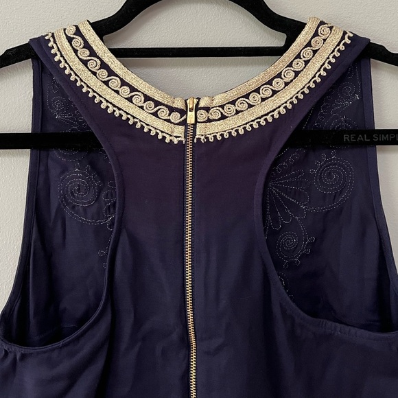 Lilly Pulitzer Carlotta Stretch Shift Dress in True Navy - Picture 9 of 9